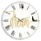 Designart 'Family Of Birds On Gold Words Ii Traditional Wall Clock